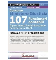 CONCORSO MINISTERO GIUSTIZIA 107 FUNZIONARI CONTABIL