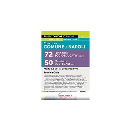 CONCORSO COMUNE DI NAPOLI 72 FUNZIONARI SOCIOEDUCATI