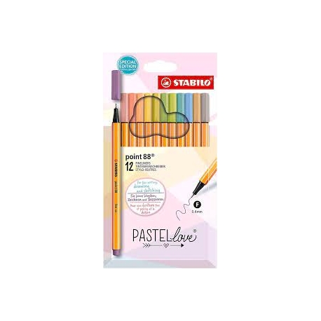 STABILO point 88 Pastellove Set 12 Color