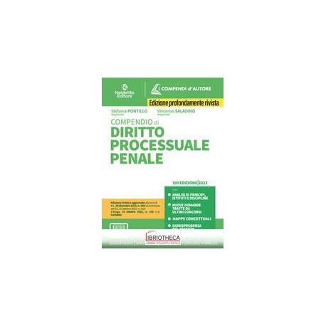 Compendio di diritto processuale penale.