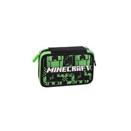 Astuccio 3Zip Green Minecraft