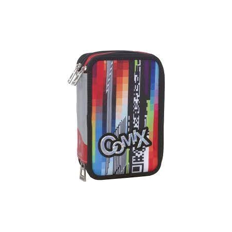 Astuccio 3 zip comix flash multicolor