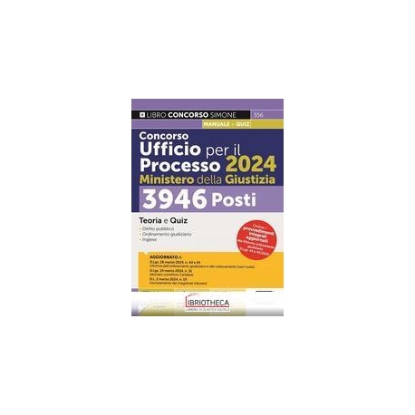 356 CONCORSO MINISTERO GIUSTIZIA 2024