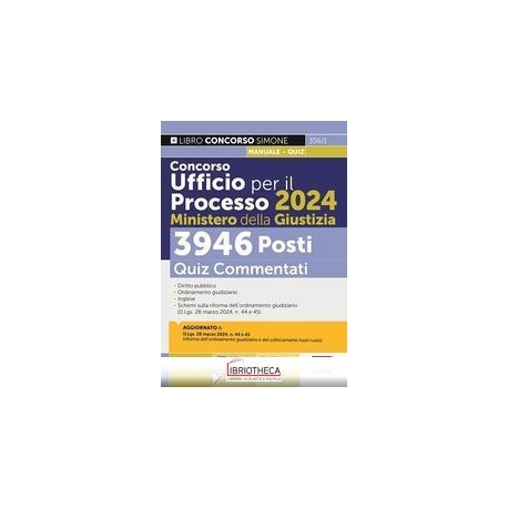 CONCORSO UFFICIO PER IL PROCESSO 2024 MINISTERO DELL