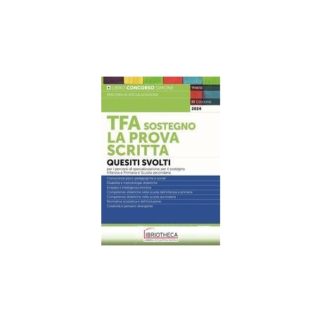 TF16/1C TFA SOSTEGNO PROVA SCRITTA