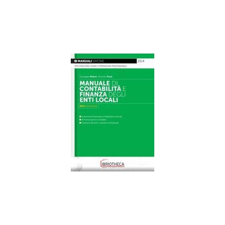 25/4 MANUALE CONTABILITA' FINANZA ENTI