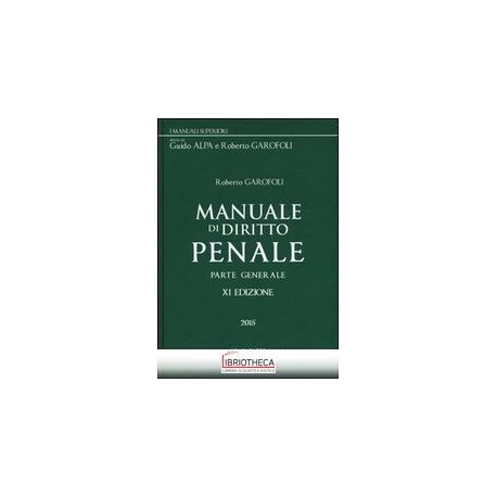 MANUALE DI DIRITTO PENALE 2015