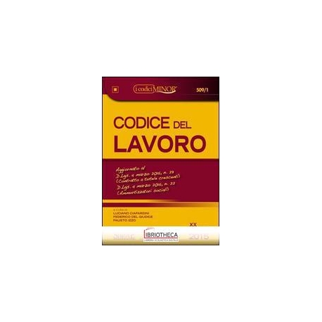 CODICE DEL LAVORO MINOR 20ED