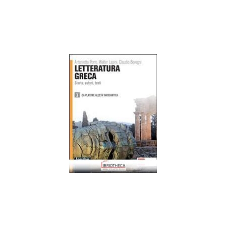 LETTERATURA GRECA 3 ED. MISTA