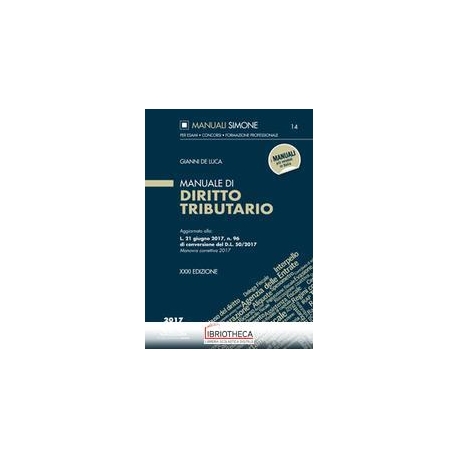 MANUALE DIRITTO TRIBUTARIO