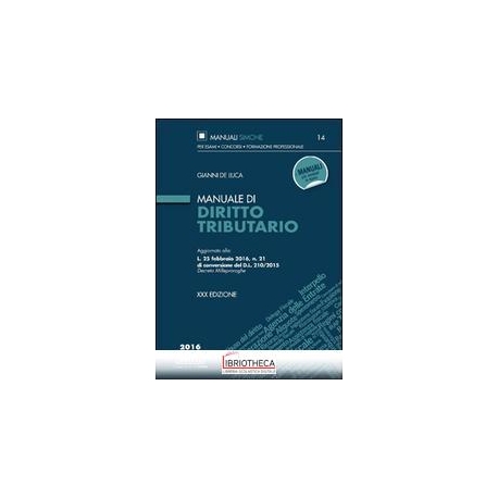 MANUALE DIRITTO TRIBUTARIO