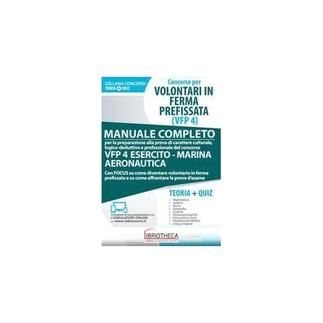 CONCORSO PER VOLONTARI IN FERMA PREFISSATA (VFP 4) -