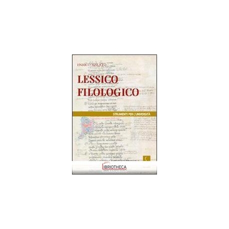 LESSICO FILOLOGICO. UN APPROCCIO ALLA FILOLOGIA