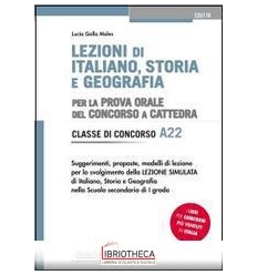 LEZIONI ITALIANO STORIA GEOGRAFIA A22 (526/11B)