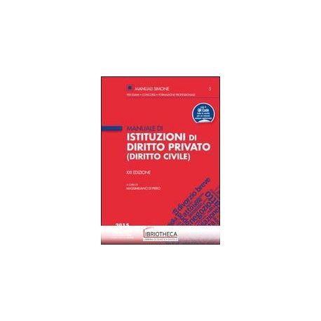 MANUALE ISTITUZIONI DI DIRITTO PRIVATO