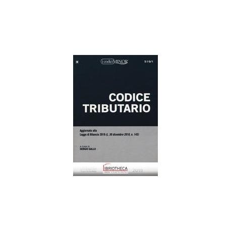 519/1 CODICE TRIBUTARIO ED. MINOR