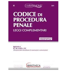 501 CODICE DI PROCEDURA PENALE E LEGGI C