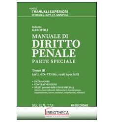 MANUALE DI DIRITTO PENALE PARTE SPECIALE TOMO 3