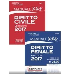 MANUALI XXS DIRITTO CIVILE-PENALE-2 VOLUMI(54/21)