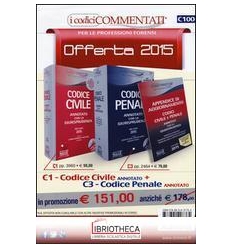 CODICE CIVILE+CODICE PENALE COMMENTATI 2015 (C100)