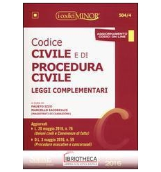 CODICE CIVILE PROCEDURA CIVILE 2016 MINOR (504/4)