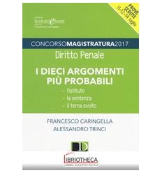 CONCORSO MAGISTRATURA 2017 - DIRITTO PENALE - I DIEC