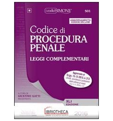 CODICE PROCEDURA PENALE LEGGI COMPLEM.2016 (501)