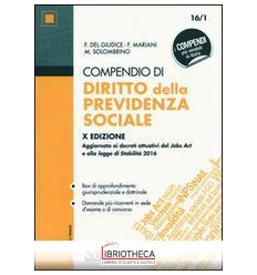 COMPENDIO DIRITTO PREVIDENZA SOCIALE (16/1)