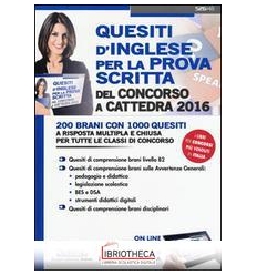 QUESITI INGLESE PROVA SCRITTA CONCORSO (526/4B)