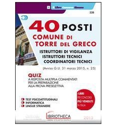 40 POSTI COMUNE DI TORRE DEL GRECO - QUIZ (339)