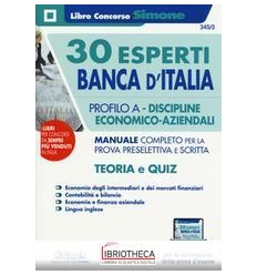 345/3 30 ESPERTI BANCA D'ITALIA-PROFILO