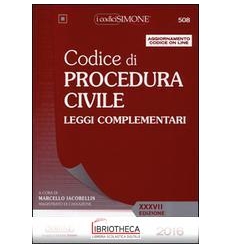 CODICE PROCEDURA CIVILE LEGGI COMPL.2016 (508)