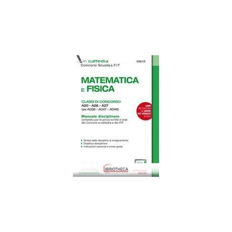 526/10 MATEMATICA E FISICA-CLASSI DI CON