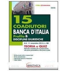 15 COADIUTORI BANCA ITALIA PR. B