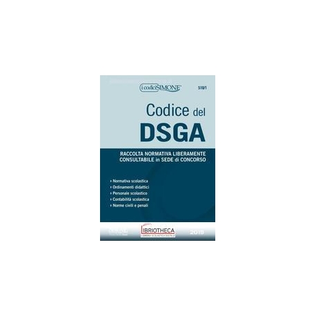 510/1 CODICE DEL DSGA - RACCOLTA NORMATI