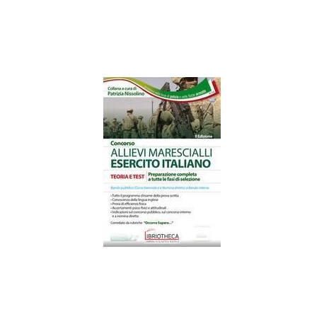 CONCORSO ALLIEVI MARESCIALLI ESERCITO ITALIANO. TEOR