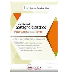 ATTIVITÀ DI SOSTEGNO DIDATTICO. TRACCE SVOLTE PER LA