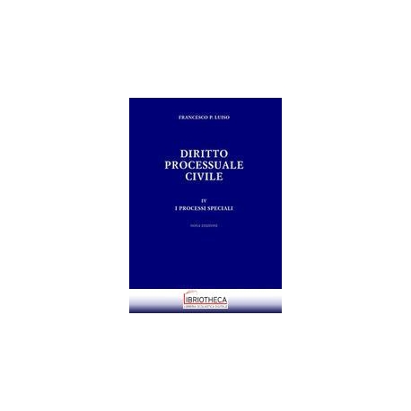 DIRITTO PROCESSUALE CIVILE IV