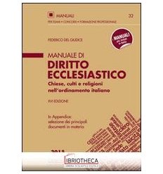 MANUALE DIRITTO ECCLESIASTICO