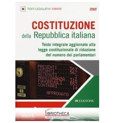 225/2 COSTITUZIONE DELLA REPUBBLICA ITAL