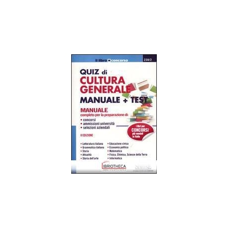 238/2 QUIZ DI CULTURA GENERALE MANUALE +