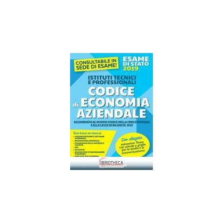 CODICE DI ECONOMIA AZIENDALE - ESAME DI STATO 2019