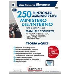 250 FUNZIONARI AMMINISTRATIVI MINISTERO DELL'INTERNO