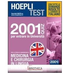 2001 QUIZ PER ENTRARE IN UNIVERSITÀ