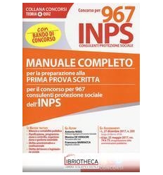 CONCORSO PER 967 INPS CONSULENTI PROTEZIONE SOCIALE