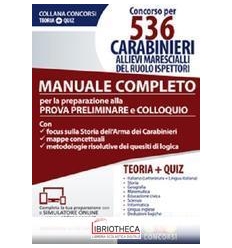 CONCORSO PER 536 CARABINIERI ALLIEVI MARESCIALLI DEL