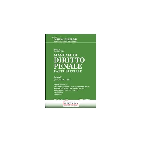 MANUALE DIRITTO PENALE PARTE SPECIALE TOMO 2