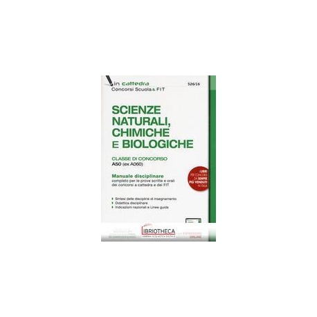 526/16 SCIENZE NATURALI CHIMICHE E BIOLO