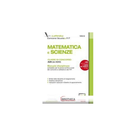 526/12 MATEMATICA E SCIENZE PER IL CONCO