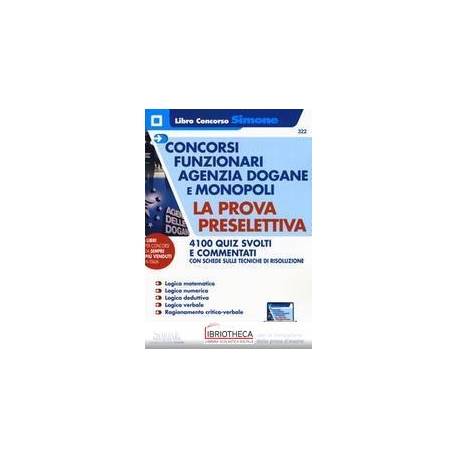 ONCORSI FUNZIONARI AGENZIA DOGANE E MONOPOLI - LA PR